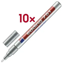 Edding 10x Lackmarker »751« silber