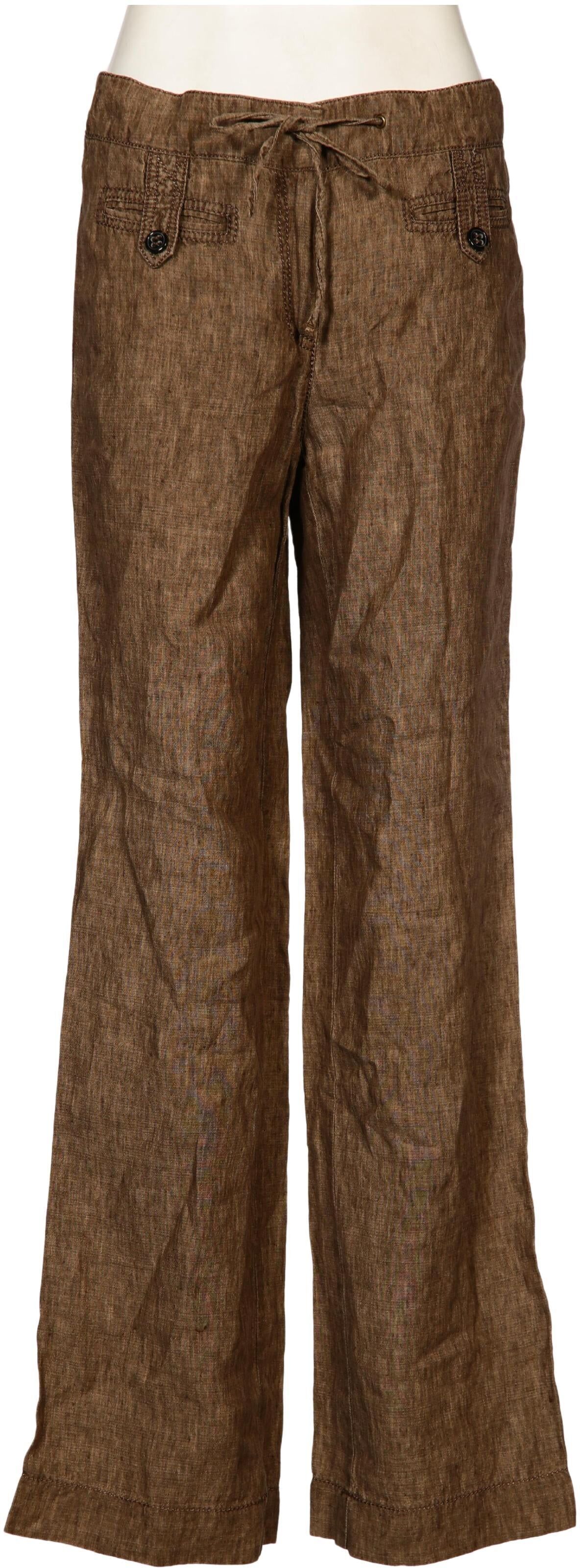 Atelier Gardeur Damen Stoffhose, Braun, Gr. EU 40, Leinen - Second Hand
