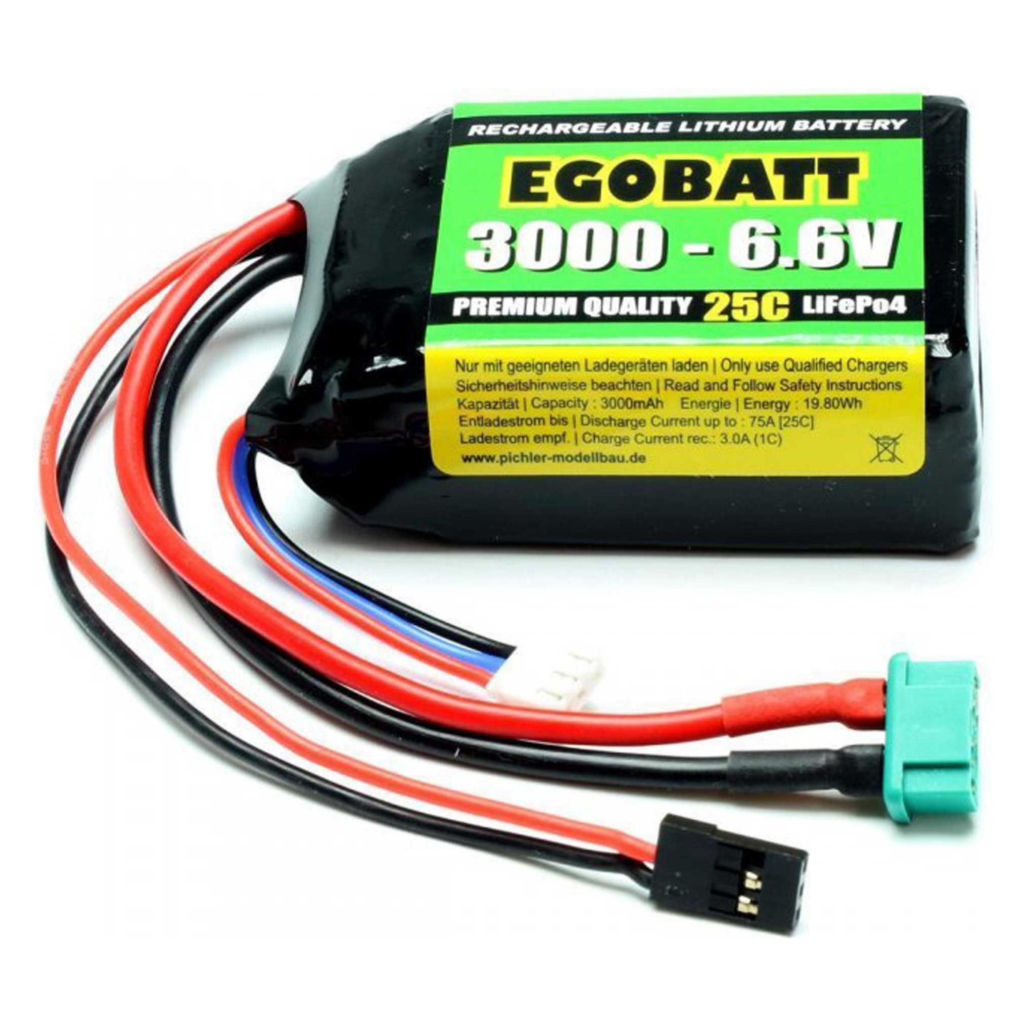 Pichler Modellbau Akkupack (LiIon) LiFe Akku EGOBATT 3000 6.6V (25C) (3000 mAh, 6.60 V) (C8354)