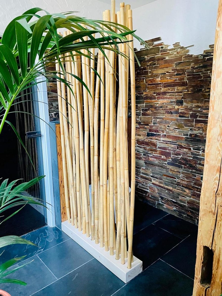 Natuurlijke Bamboe Kamerverdeler voor Woonkamer en Slaapkamer - Hoogte: 200 cm