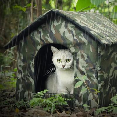 Uplift Treasures Outdoor Waterproof Cat House Warm Winter Pet Shelter l Size