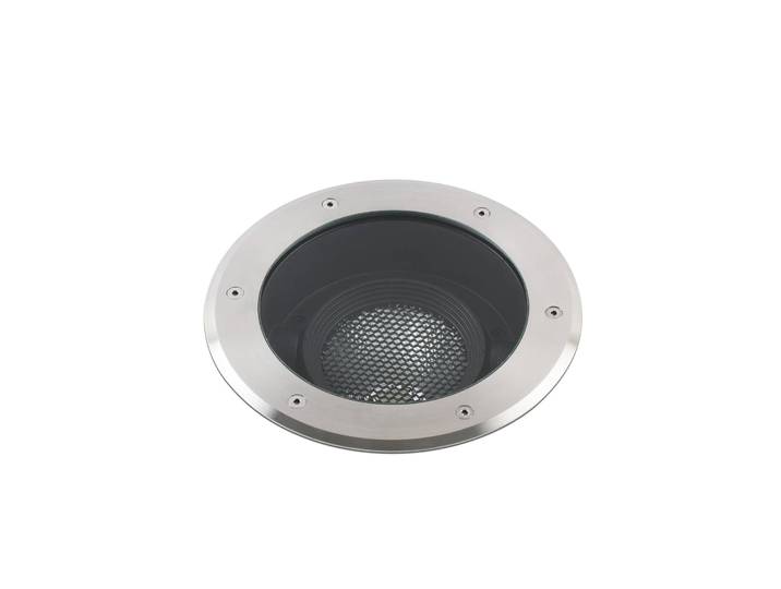 FARO BARCELONA LED-Einbauleuchte Geiser, seewasserfest, 26cm, 38° Geiser, alu / grau / zink, Edelstahl, Modern, LED Bodeneinbauleuchte