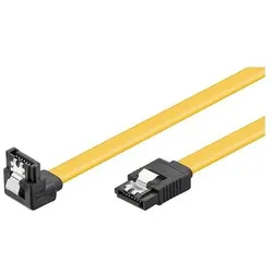 GOOBAY PC Datenkabel, 6 Gbits, 90 Clip, 0.5 m, Gelb - SATA L-Typ Stecker - SATA L-Typ Stecker 90