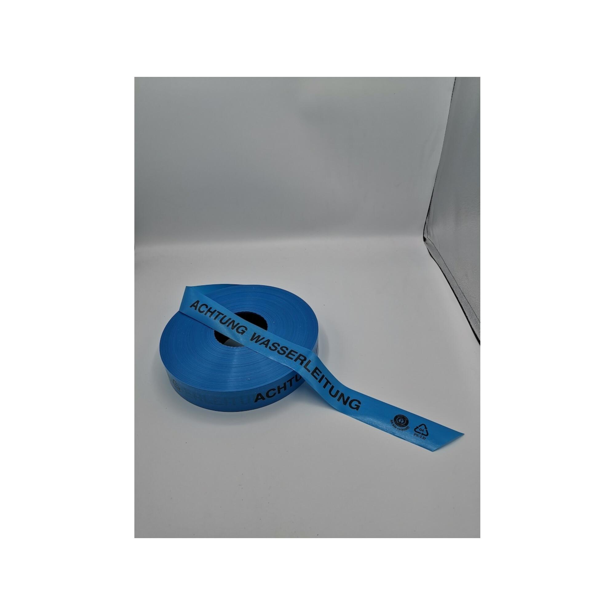 KELMAPLAST Trassen-Warnband 250 m Achtung Wasserleitung aus mind. 80% Regranulat Blauer (4022153280197)