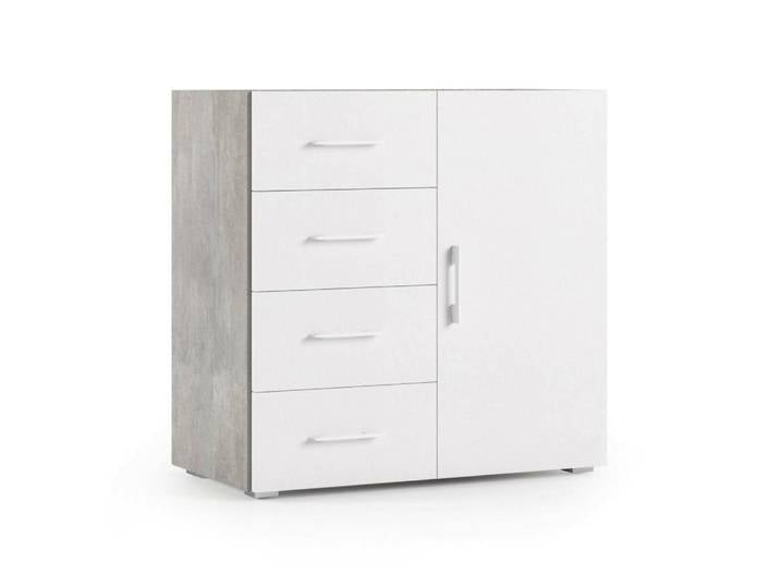 Buffet en bois nobilité blanc 90x41x87h cm