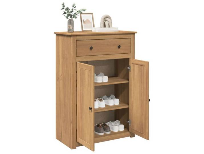 Armoire à chaussures PANAMA 80x40x114 cm bois de pin massif 4016391