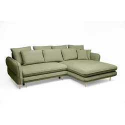 Ecksofa Sally Stoff Grün