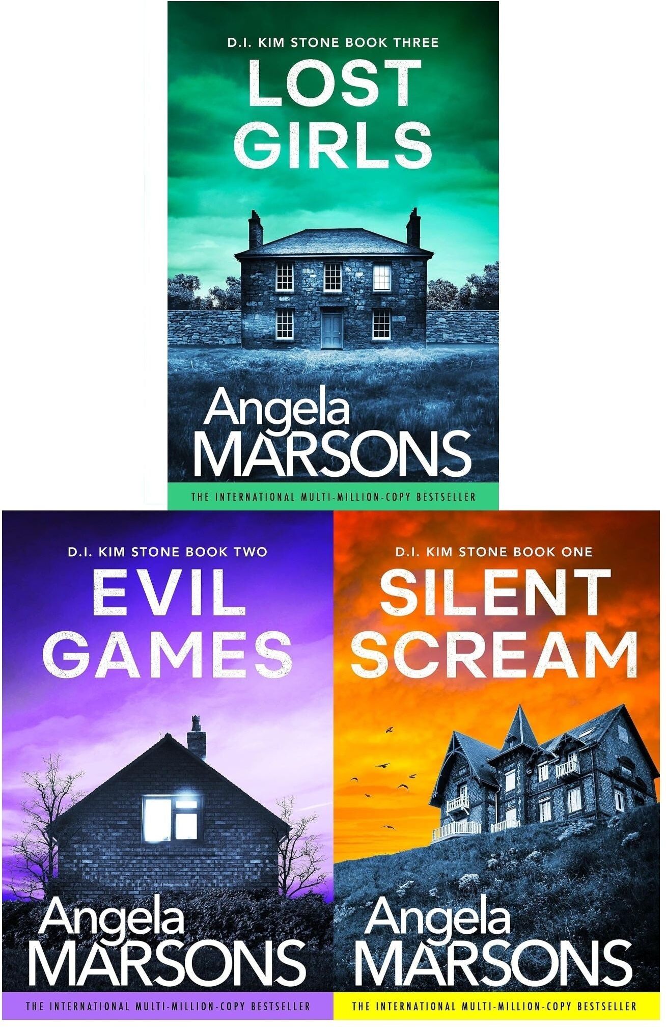 Zaffre Detective Kim Stone Crime Thriller Series 3 Books Collection Set by Angela Marsons (Lost Girls, Silent Scream, Evil Games)