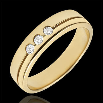 Edenly Trauring Olympia Trilogie - Mitteleres Modell - gelbgold