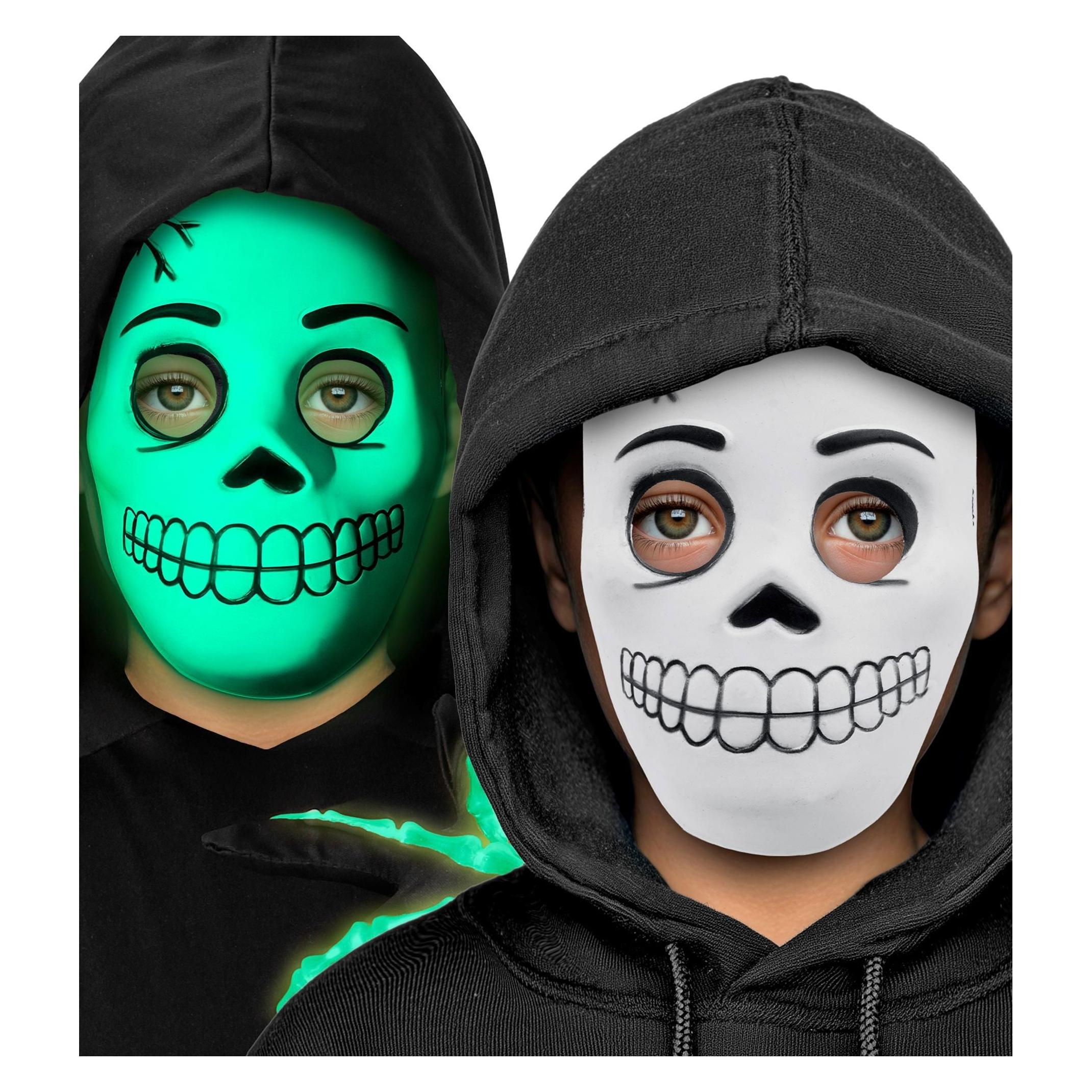 Widmann Im Dunkeln leuchtende Totenkopfmaske für Halloween und Fasnacht (72034076)