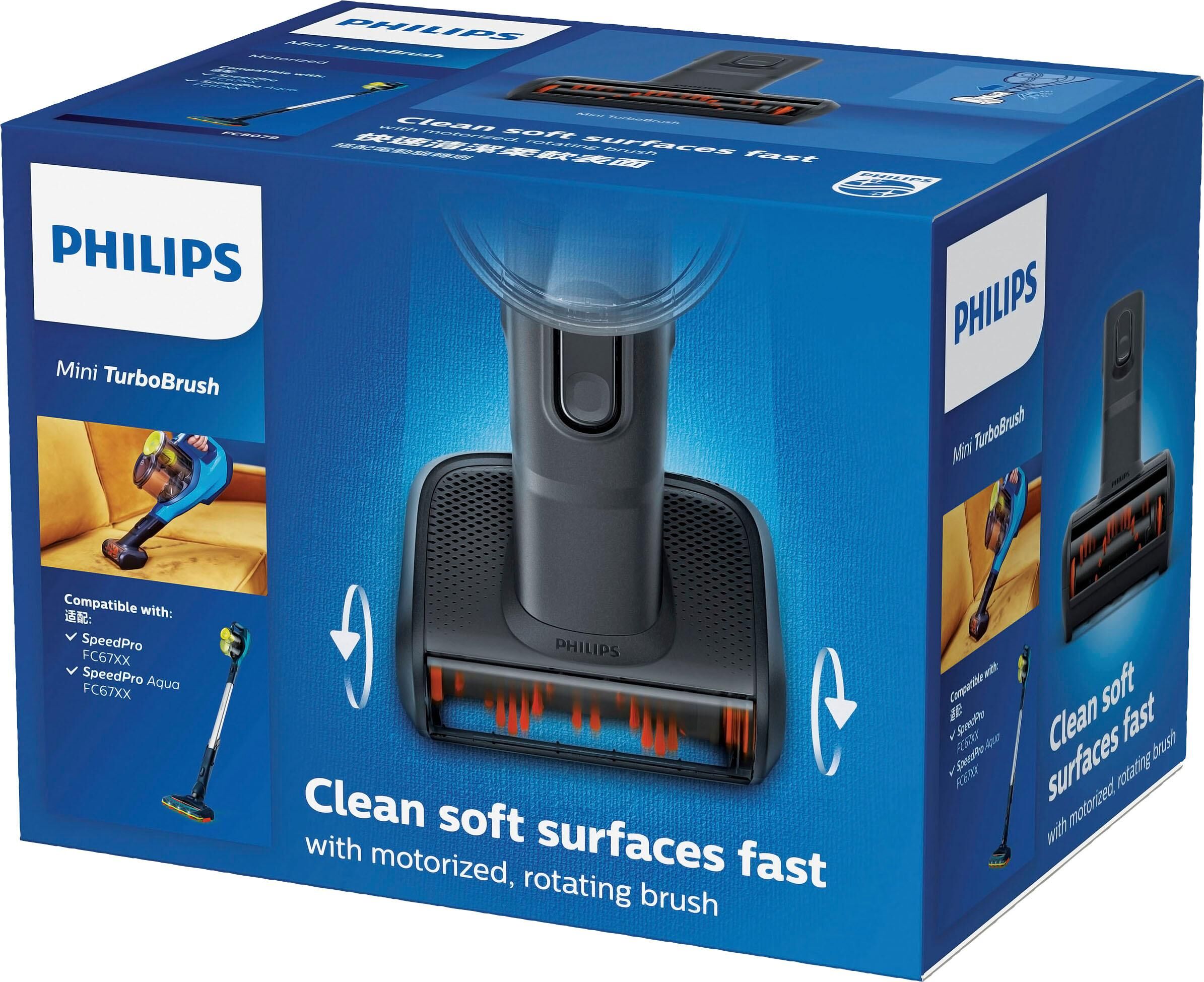 Philips Mini-Turbobürste "FC8079/01", schwarz, B:15cm H:20cm T:15cm, Staubsaugerdüsen, ideal zum Entfernen von Tierhaaren, Mini-Turbobürste
