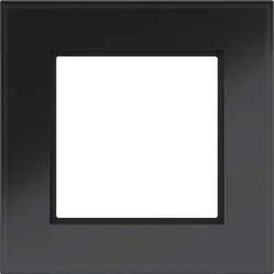 Hager WAD8120GBG LED-Rahmen 1fach, A.8, Glas schwarz glänzend