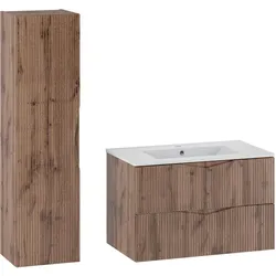 BADMÖBEL 80cm Tao 2er-Set Holz