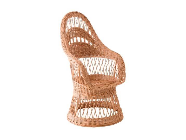Fauteuil ajouré en osier
