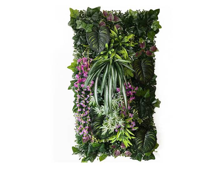 Panneau Mural de Pelouse Artificielle 3D de 50x100cm, Plante Subtropicale de Fond d'Hôtel, Décoration de Jardin