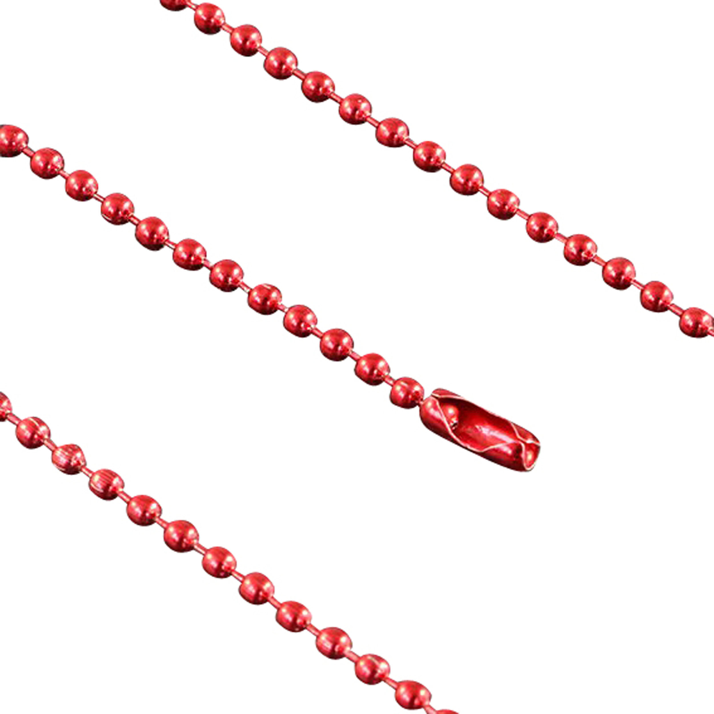 SPRINTIS 100 Unidades - Cierres a presión para cadenas de bolas rojo   2,4 mm   metal