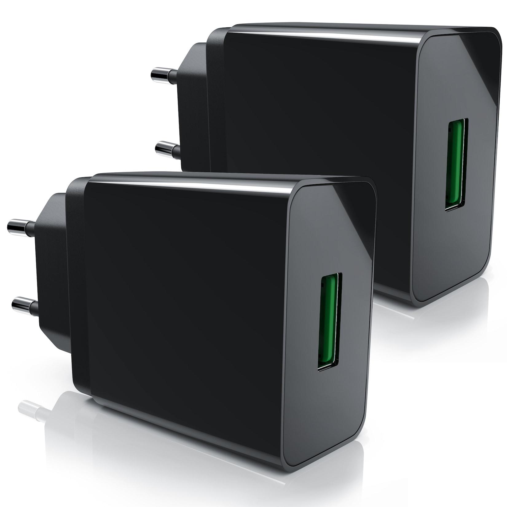 Aplic 2x USB-Ladegerät (3000 mA, 2-tlg., Quick Charge 3.0 USB-Ladegerät 1x USB A QC 3.0 Port / max. 3A über QC)