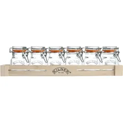 Kilner® Gewürzregal inkl. 6 Gewürzgläsern mit Bügelverschluss