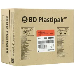 BD Plastipak Insulinspr.1 ml U40 m.Kan.3 120 St