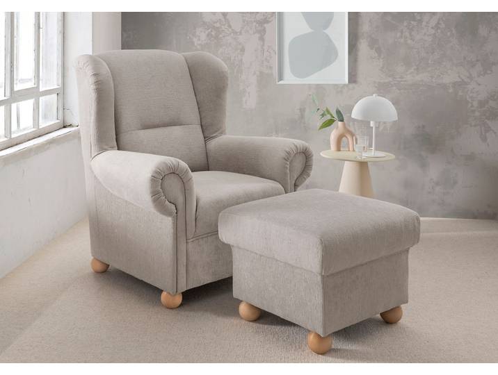 Polstergarnitur HOME AFFAIRE Torello , beige (taupe, taupe), Microfaser, gepolstert, Sitzmöbel-Sets, Polstergarnitur
