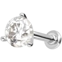 14 Karat Gold Labret mit Innengewinde MOISSANIT