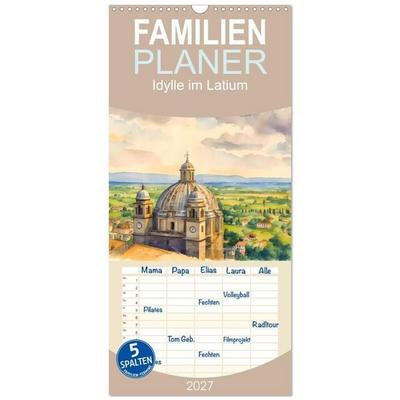Familienplaner 2027 - Idylle im Latium mit 5 Spalten (Wandkalender, 21 x 45 cm) CALVENDO