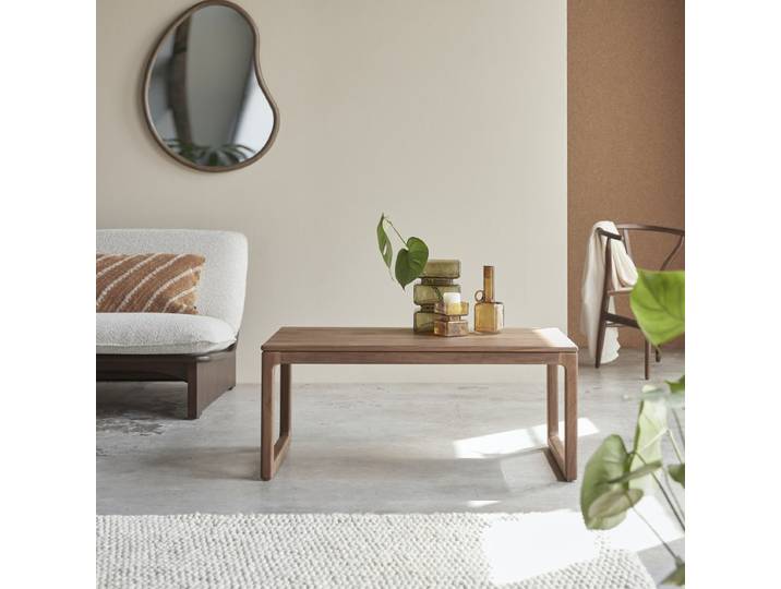 Couchtisch Arto aus massivem Nussbaumholz 100 x 56 cm - Dunkelbraun