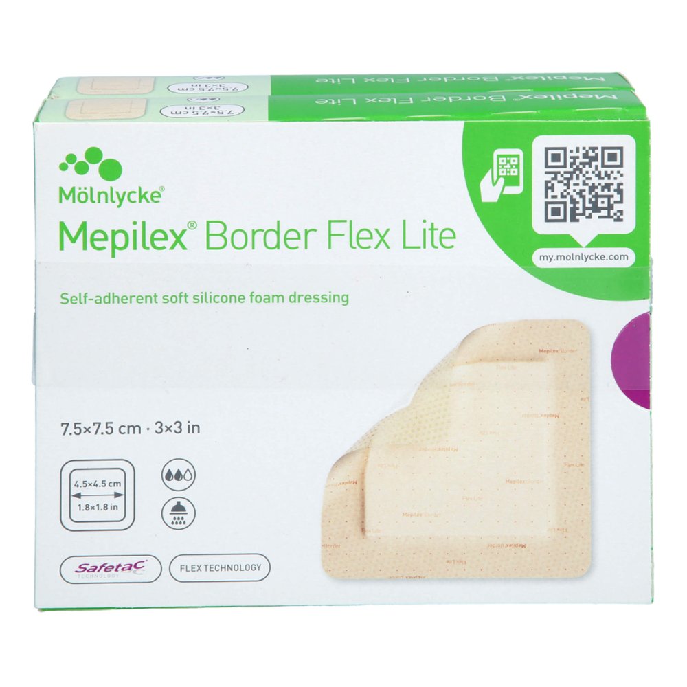 B2B Medical GmbH Mepilex Border Flex Lite Schaumverband 7,5x7,5 Cm 18105751