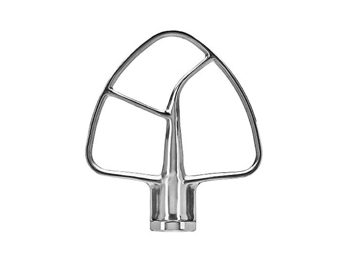 KitchenAid Batteur Plat Acier Inoxydable pour Robots Inclinables 4.3L & 4.7L\, Accessoire Mélange Robuste pour Modèles Artisan