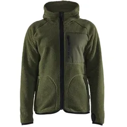 Faserpelz-Kapuzenjacke "4725" - XS - herbstgrün