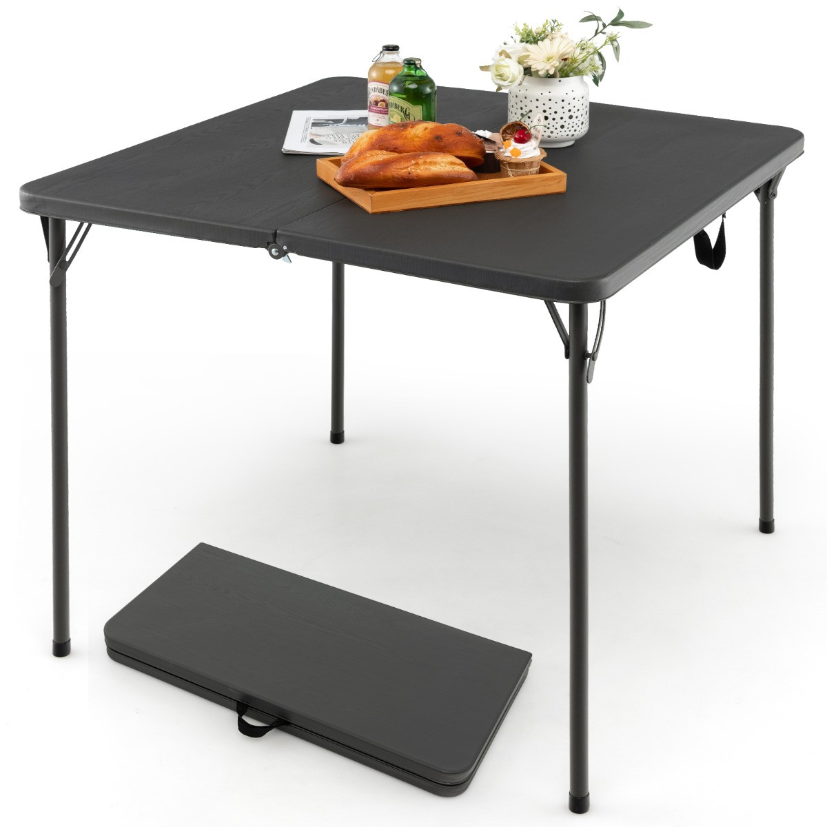 Costway Opvouwbare Picknicktafel voor Buiten, Grijs