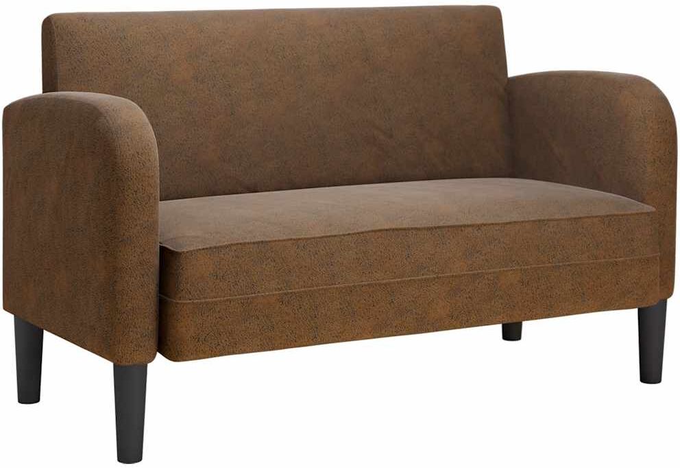 vidaXL Canapé causeuse marron 110 cm similicuir