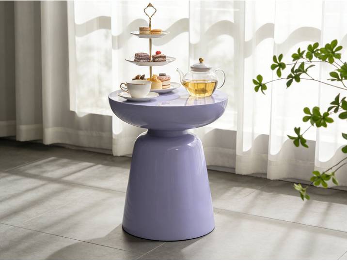 WILLIAMSPACE Couchtisch Meta Runder Beistelltisch aus Fiberglas, Moderner Design-Tisch (1 St)