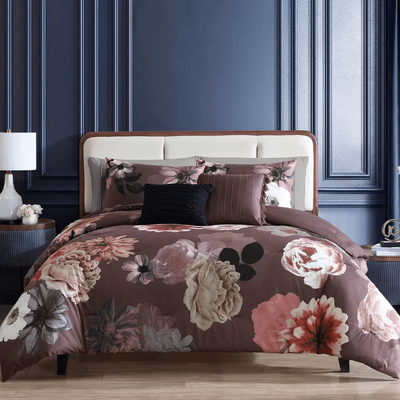 All Categories Goods Velvet Floral King Vita Bedding Set, Comforter With Shams And Decorative Pillows, Machine Washable Velvet Floral King Vita Bedding Set, Comforter With Shams And Decorative Pillows, Machine Washable