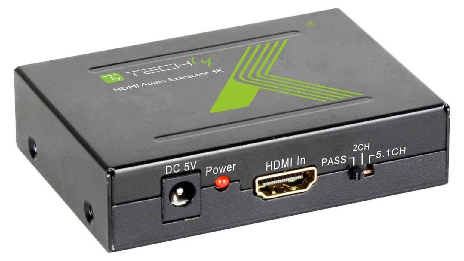 Techly IDATA-HDMI-EA HDMI Audio-Extractor met Toslink en RCA