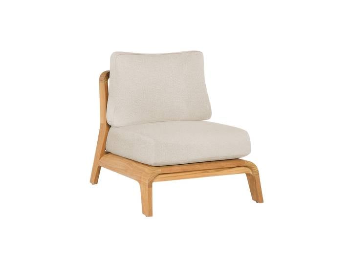 Suns Basta Low Dining Chair Teak/Beachy bouclé