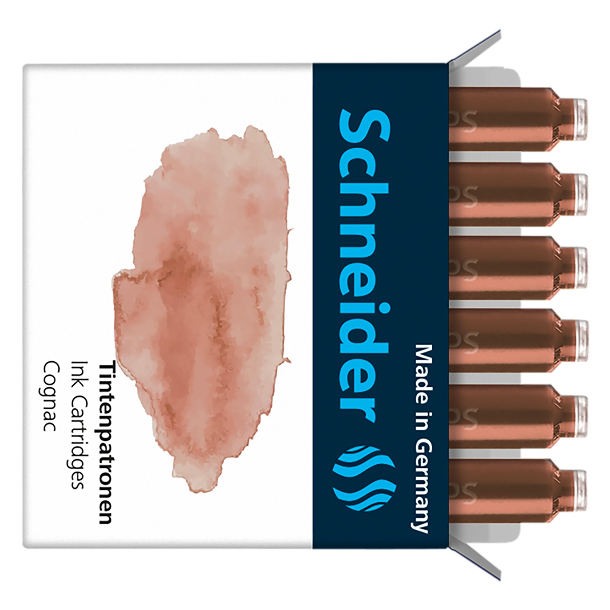 Schneider Tintenpatrone Callissima 6 Stück, Cognac (Braun, 6 Stk.) (004481-107)