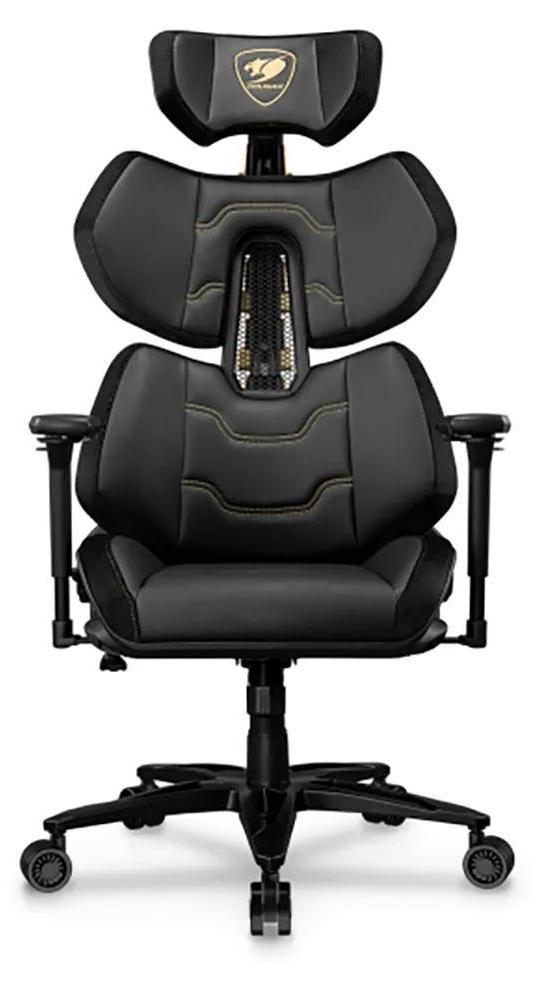 COUGAR Gaming Terminator Elite Gold, PC-Gamingstuhl, 135 kg, Gepolsterter Sitz, Gepolsterte Rückenlehne, 160 cm, 200 cm