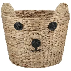 Aufbewahrungskorb Hund   ¦ braun ¦ Wasserhyazinthe,Metall ¦ Maße (cm): H: 27  Ø: 38.0