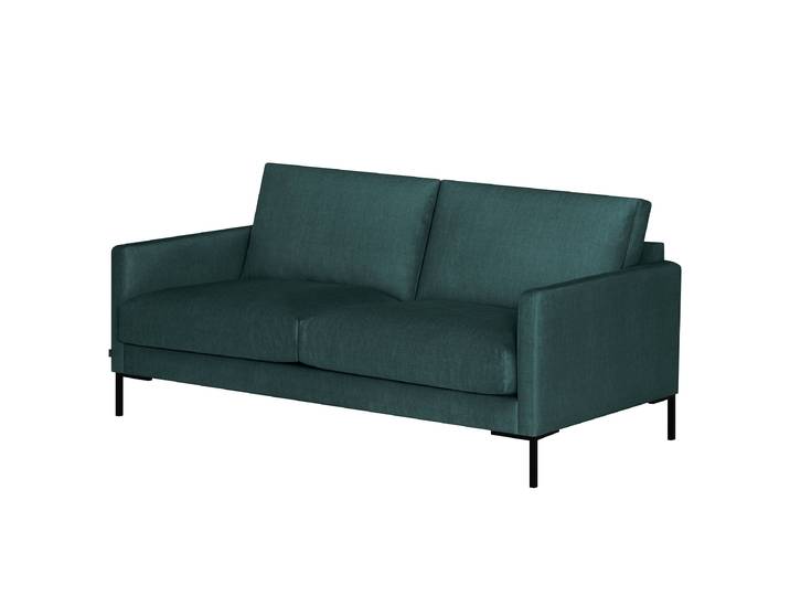 Canapé 2,5 places Belmonte Bleu Microfibre Valeria 176 x 82 x 87cm Moderne