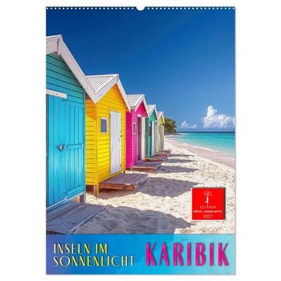 Karibik - Inseln im Sonnenlicht (Wandkalender 2027 DIN A2 hoch), CALVENDO Monatskalender