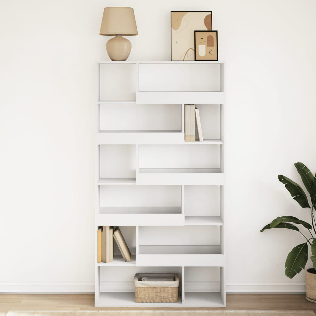 17 Stories Schrey 94.5cm H Book Cabinet Bookcase White (6 Shelves) 187.5cm H x 100cm W x 33cm D