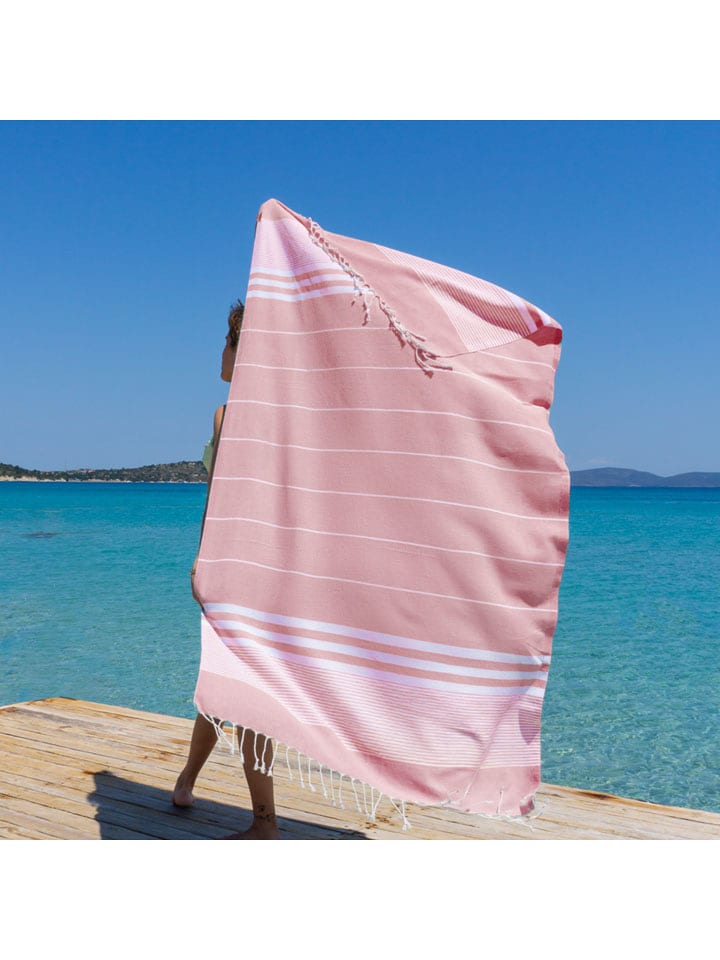 Strandtuch "Towel To Go - Malibu" in Rosa - (L)175 x (B)100 cm - onesize