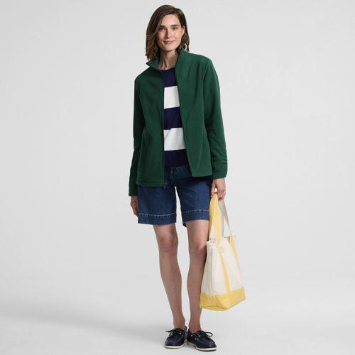 Anyweather Fleece-Jacke in Petite-Größe, Damen, size: petite, Grün, Polyester, by Lands' End