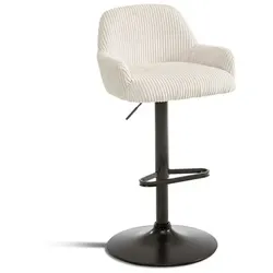 2er-Set BOOOM Barhocker Tavira Stoff Beige