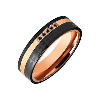 Partnerring AKZENT "Zdravka, hautverträglich" Gr. 54, rosa (roségoldfarbig), Fingerringe, Damen, 54, Edelstahl