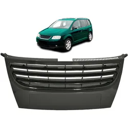 Kühlergrill ohne Emblem Schwarz passend für VW Touran 1T1 1T2 2006-2009