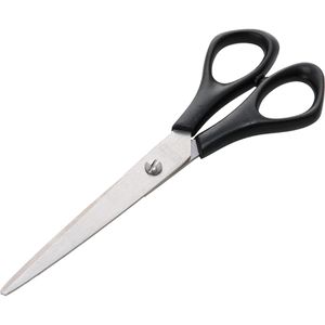 Wedo Büroschere 97765, 16 cm, Papierschere, aus Edelstahl, rostfrei, schwarz