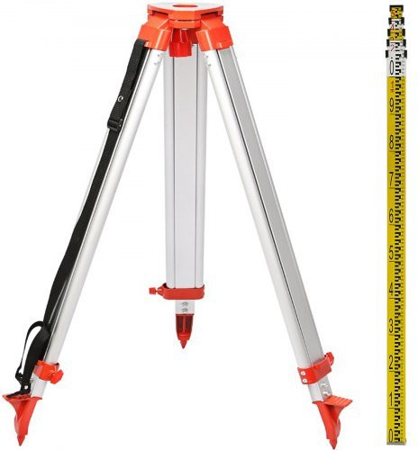 Vevor Roterende Lasermeetapparatuur met 5M Bereik en Aluminium Statief, Zilver