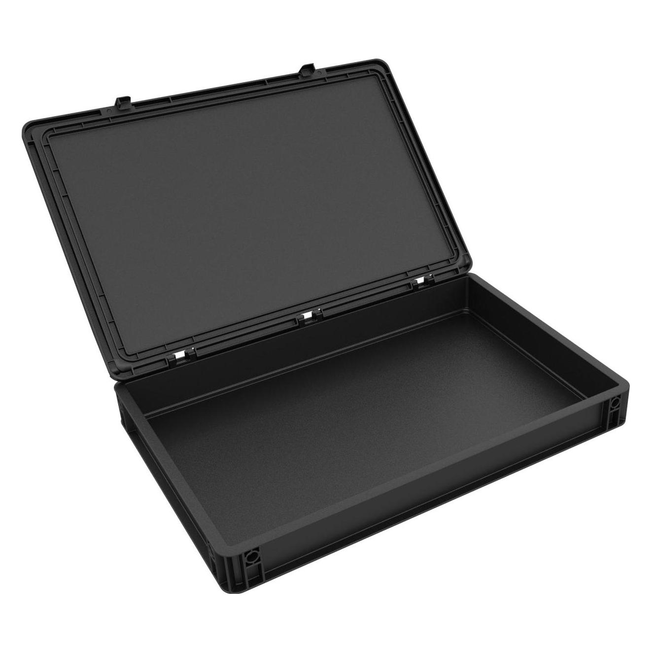 Feldherr ESD ED 64/75 HG - DSEB070ESD Eurobehälter / Euro Box mit Scharnierdeckel (Kunststoff) (ESD ED 64/75 HG)